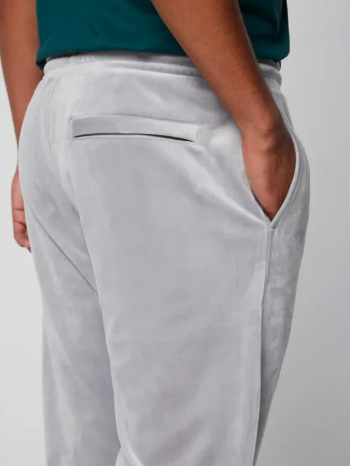 Velour|Sergio Tacchini Scopeto Velour Pant- Sleet/ Gardenia