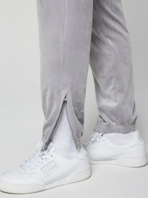 Velour|Sergio Tacchini Scopeto Velour Pant- Sleet/ Gardenia