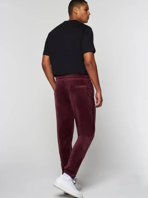 Velour|Sergio Tacchini Scopeto Velour Pant-Black Beauty/ Mauve Wine