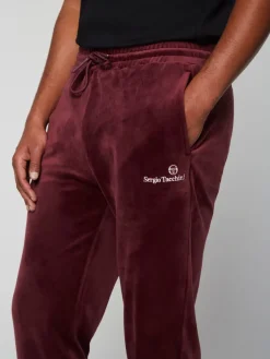 Velour|Sergio Tacchini Scopeto Velour Pant-Black Beauty/ Mauve Wine