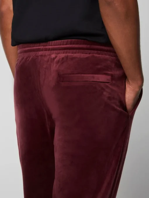 Velour|Sergio Tacchini Scopeto Velour Pant-Black Beauty/ Mauve Wine