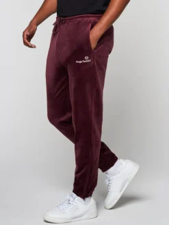 Pants And Sweatpants|Sergio Tacchini Scopeto Velour Pant-Black Beauty/ Mauve Wine