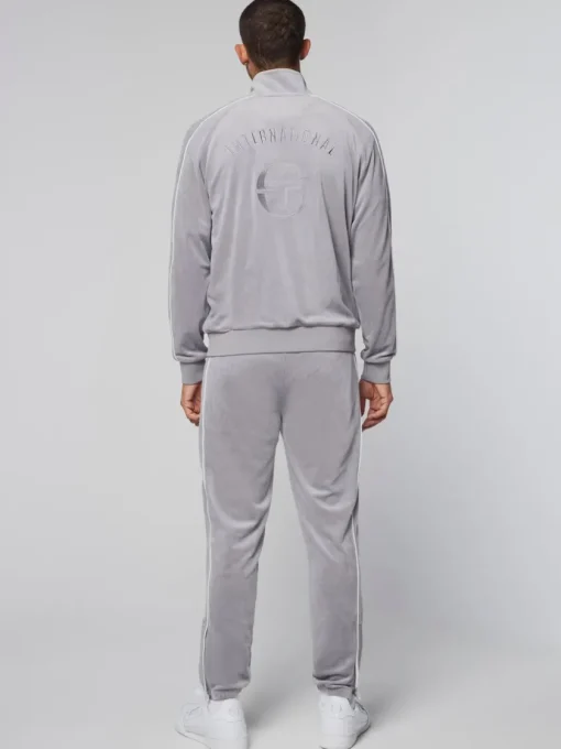 Velour|Sergio Tacchini Sovana Velour Track Jacket- Sleet