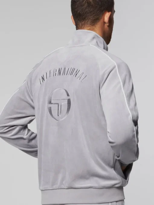 Velour|Sergio Tacchini Sovana Velour Track Jacket- Sleet