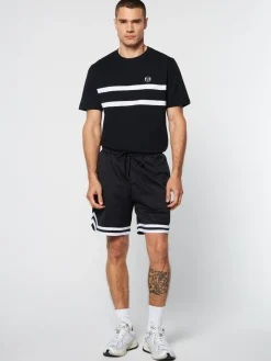 For The Court|Sergio Tacchini Spazio Banda Mesh Short- Black Beauty