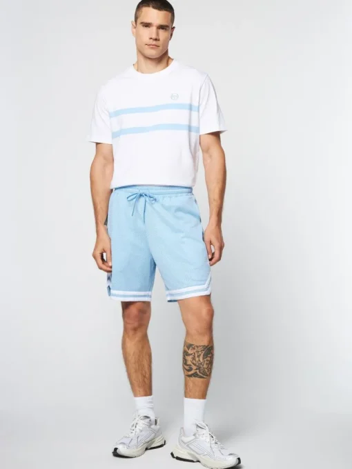 View All|Sergio Tacchini Spazio Banda Mesh Short- Clear Sky