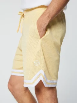 For The Court|Sergio Tacchini Spazio Banda Mesh Short- Golden Haze