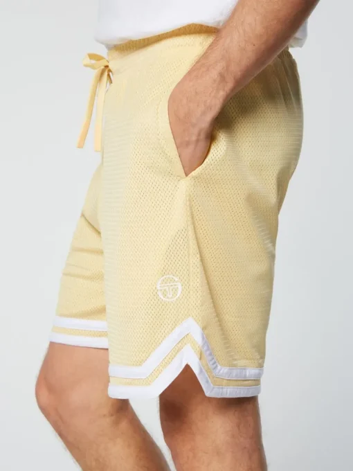 For The Court|Sergio Tacchini Spazio Banda Mesh Short- Golden Haze