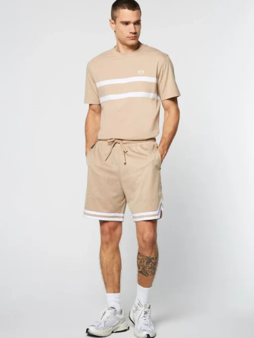 Shorts And Swim|Sergio Tacchini Spazio Banda Mesh Short- Humus