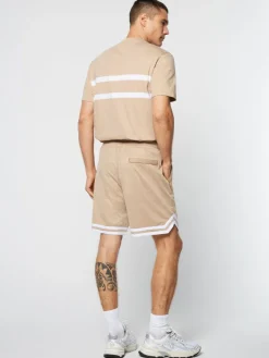 Shorts And Swim|Sergio Tacchini Spazio Banda Mesh Short- Humus