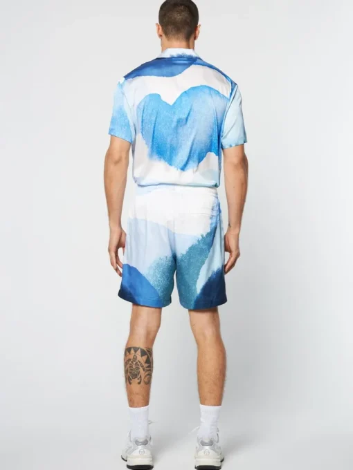 Shorts And Swim|Sergio Tacchini Spiaggia Cabana Short- Maritime Blue/ Multi