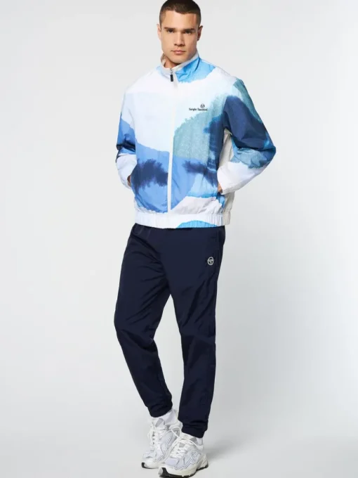View All|Sergio Tacchini Spiaggia Track Jacket- Maritime Blue/ Multi