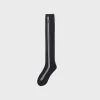For The Court|Sergio Tacchini Striped Knee High Socks- Black