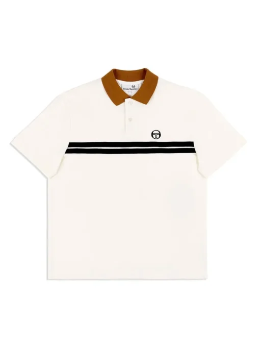 The Essentials|Sergio Tacchini Supermac Polo- Gardenia/ Meerkat