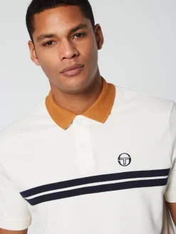 The Essentials|Sergio Tacchini Supermac Polo- Gardenia/ Meerkat