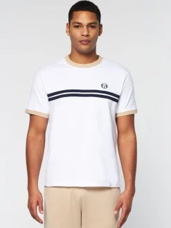 The Essentials|Sergio Tacchini Supermac T-Shirt- White/ Humus