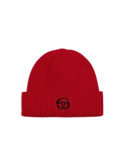 Knitwear|Sergio Tacchini Tacchini Beanie-Tango Red