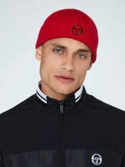 Knitwear|Sergio Tacchini Tacchini Beanie-Tango Red