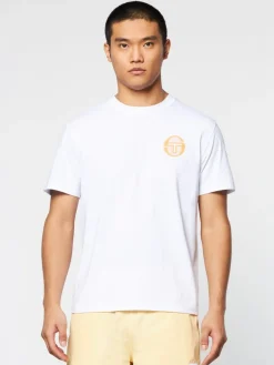 View All|Sergio Tacchini Tenda T-Shirt- Brilliant White/ Tangerine