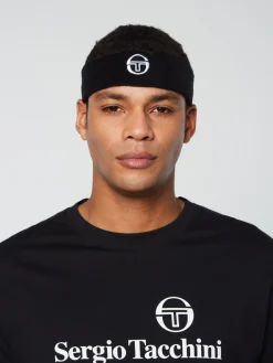 For The Court|Sergio Tacchini Tennis Headband- Black