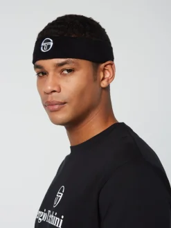 For The Court|Sergio Tacchini Tennis Headband- Black