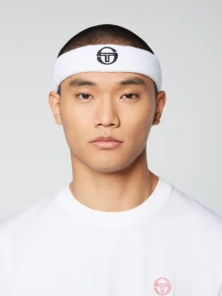 For The Court|Sergio Tacchini Tennis Headband- White