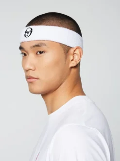 For The Court|Sergio Tacchini Tennis Headband- White
