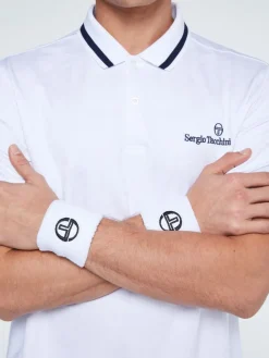 For The Court|Sergio Tacchini Tennis Wristband- White