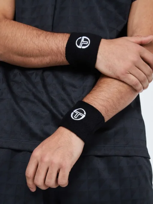 For The Court|Sergio Tacchini Tennis Wristband-Black