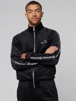 Velour|Sergio Tacchini Tipo Velour Track Jacket- Black