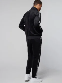 Velour|Sergio Tacchini Tipo Velour Track Jacket- Black