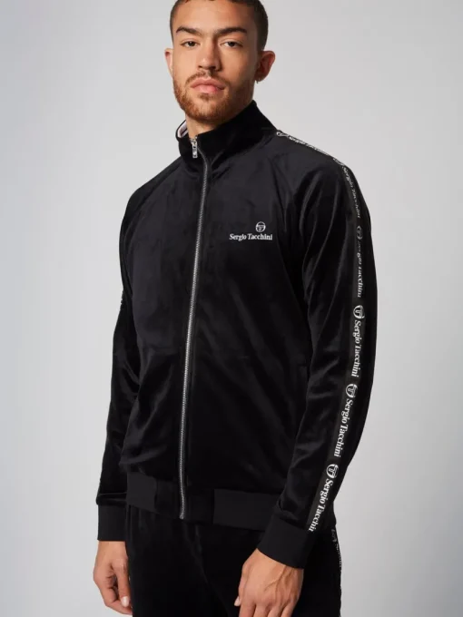 Velour|Sergio Tacchini Tipo Velour Track Jacket- Black