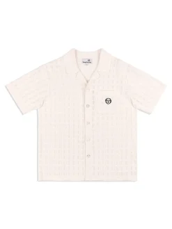 Knitwear|Sergio Tacchini Ulivo Crochet Shirt- Brilliant White