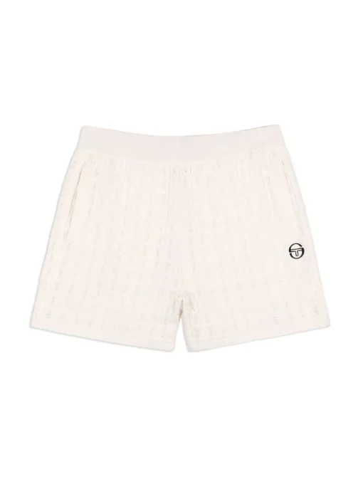 Knitwear|Sergio Tacchini Ulivo Crochet Short- Brilliant White
