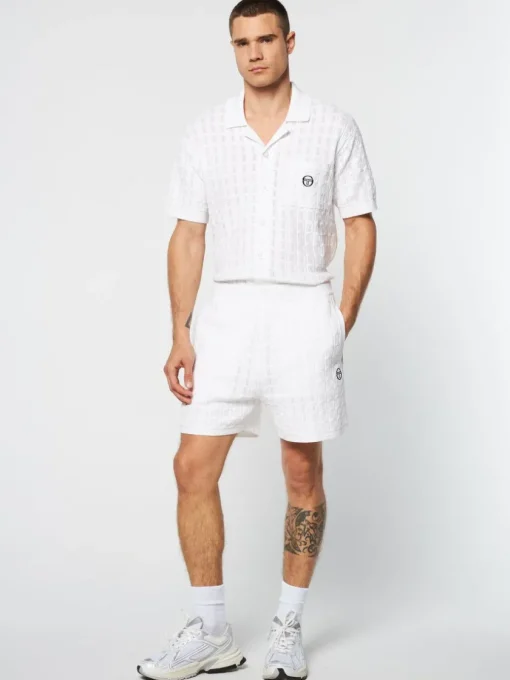 Knitwear|Sergio Tacchini Ulivo Crochet Short- Brilliant White