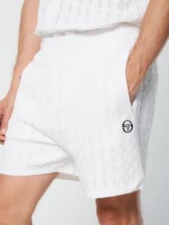 Knitwear|Sergio Tacchini Ulivo Crochet Short- Brilliant White