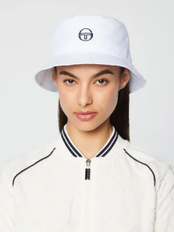 Headwear|Sergio Tacchini Vacanza Bucket Hat- Brilliant White