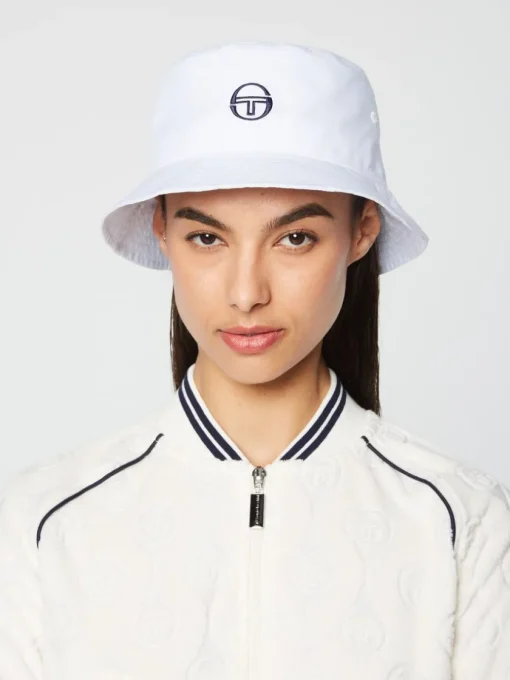 Headwear|Sergio Tacchini Vacanza Bucket Hat- Brilliant White