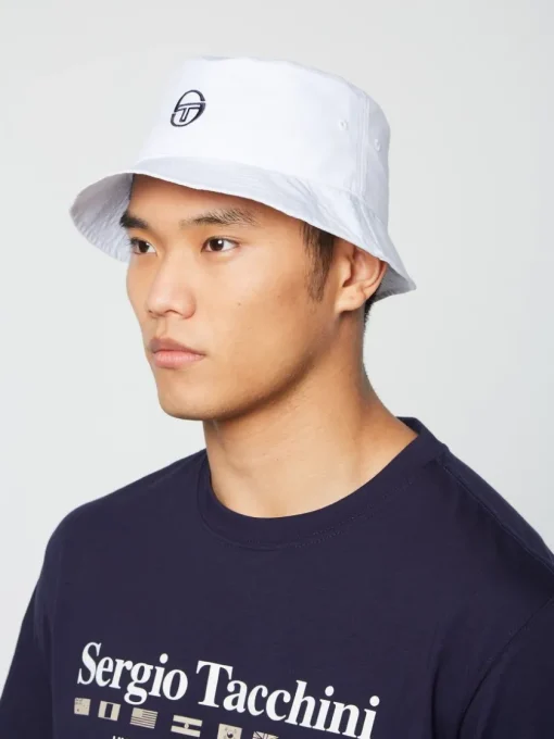 Headwear|Sergio Tacchini Vacanza Bucket Hat- Brilliant White