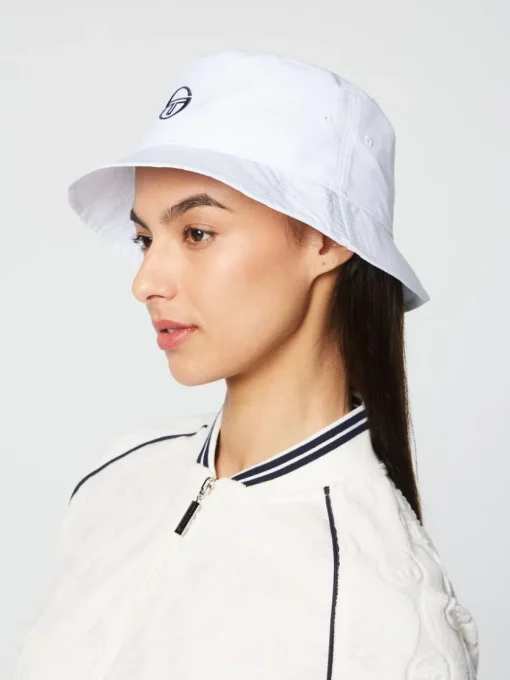 Headwear|Sergio Tacchini Vacanza Bucket Hat- Brilliant White
