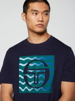 T-Shirts|Sergio Tacchini Veloce T-Shirt- Maritime Blue