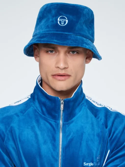 View All|Sergio Tacchini Velour Bucket Hat- Vallarta Blue
