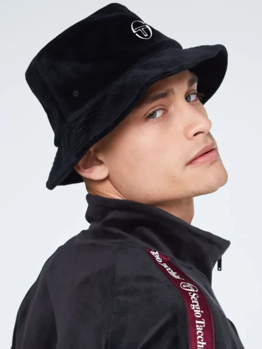 Velour|Sergio Tacchini Velour Bucket Hat-Black