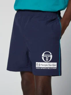 View All|Sergio Tacchini Viva Nylon Short- Maritime Blue
