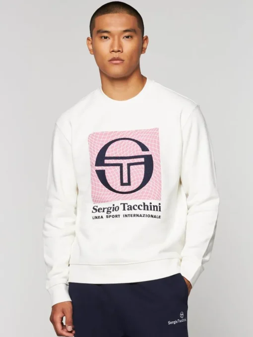 View All|Sergio Tacchini Warp Crewneck- Gardenia