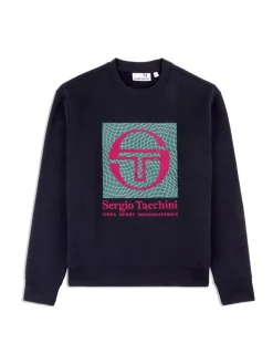 View All|Sergio Tacchini Warp Crewneck- Maritime Blue