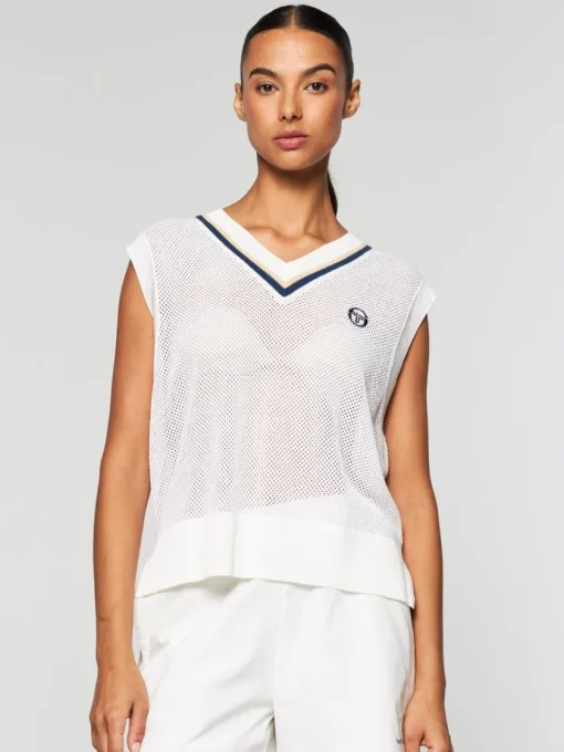 View All|Sergio Tacchini Women'S Damarindo Vest- Gardenia