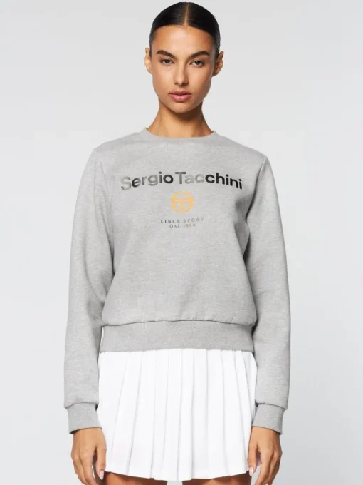 For The Court|Sergio Tacchini Women'S Linea Sport Crewneck- Heather Grey