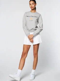 For The Court|Sergio Tacchini Women'S Linea Sport Crewneck- Heather Grey