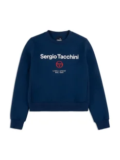 For The Court|Sergio Tacchini Women'S Linea Sport Crewneck- Maritime Blue